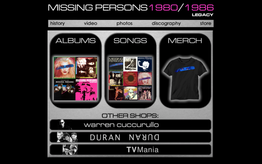 Missing Persons – Legacy store